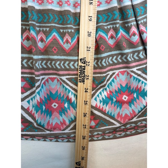 Heimish USA Brown Aztec Print‎ Short Sleeve Mini Dress - Size Small New Boutique - Picture 4 of 7